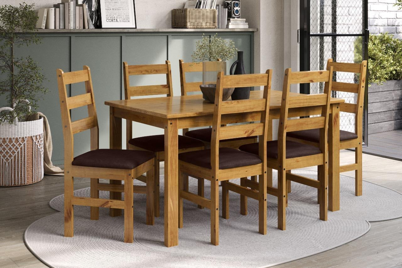 COMEDOR 6 SILLAS TAPIZ