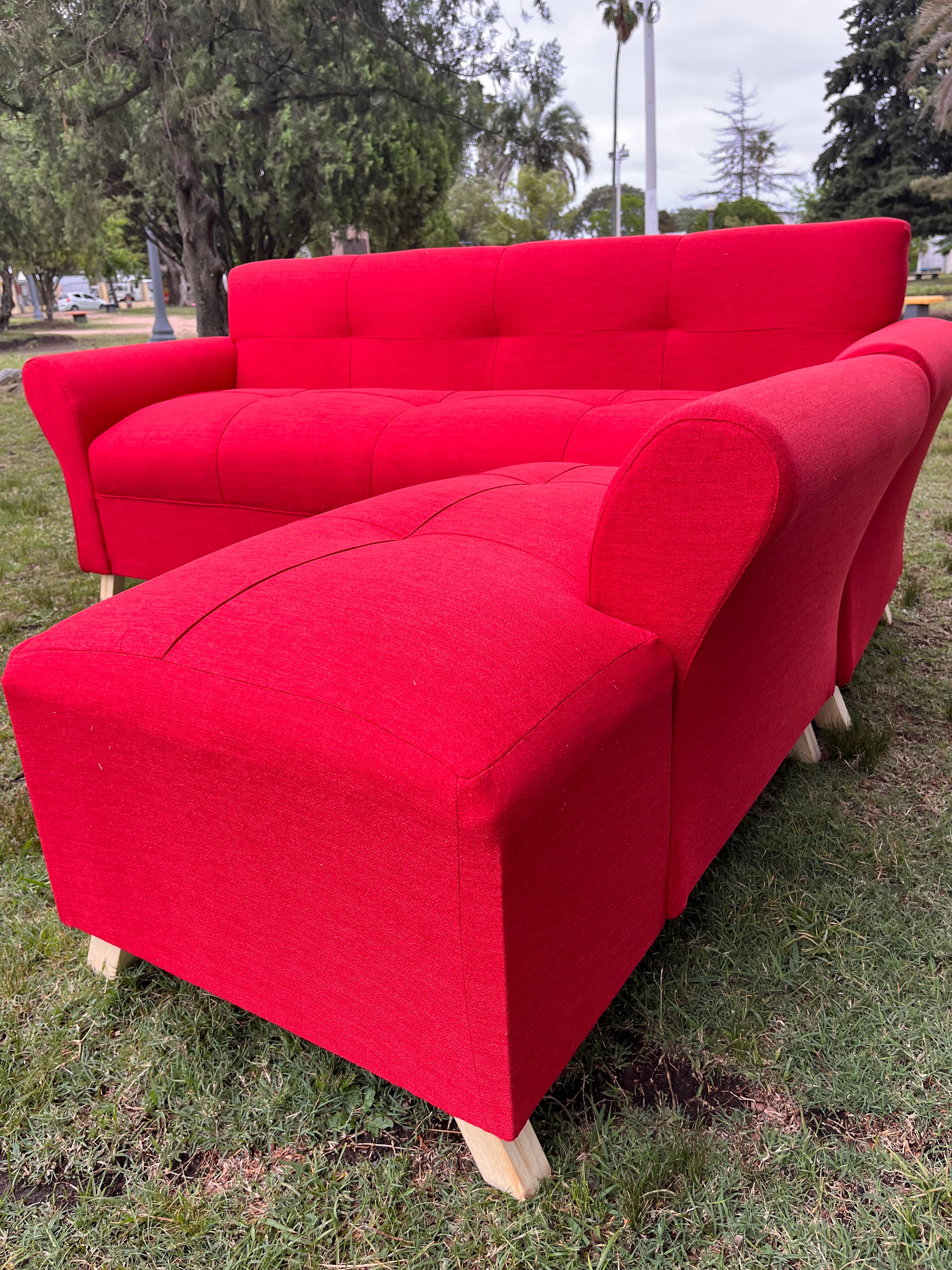 Sofá con chaise nórdico