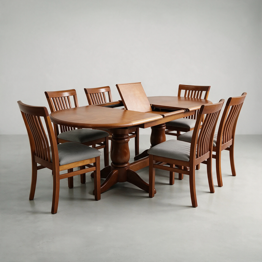 Comedor de 6 sillas con mesa extensible modelo Euca